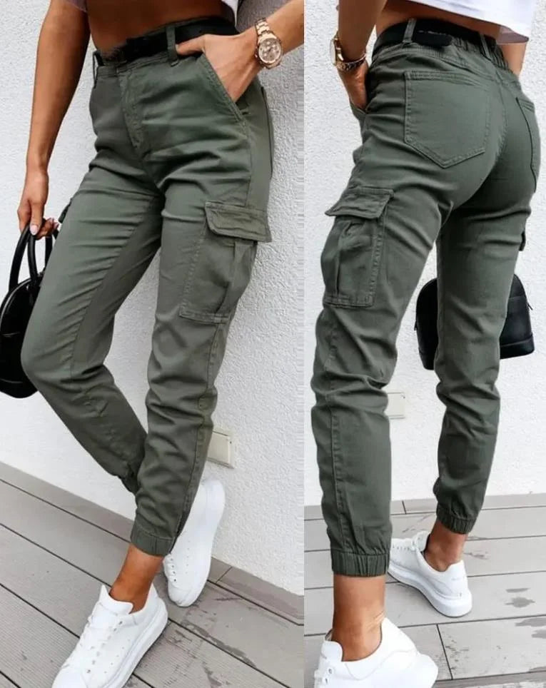 Stylish High Waist Cargo Pants