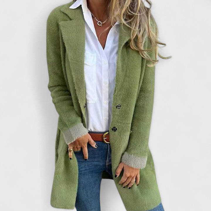 Women's Oversized Cardigan with Patch Pockets
