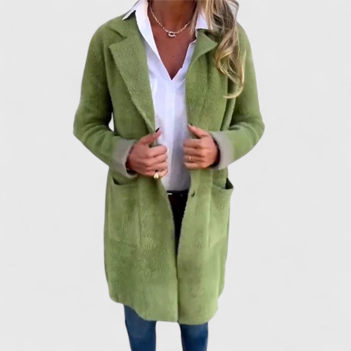 Women's Oversized Cardigan with Patch Pockets