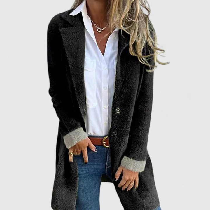 Women's Oversized Cardigan with Patch Pockets