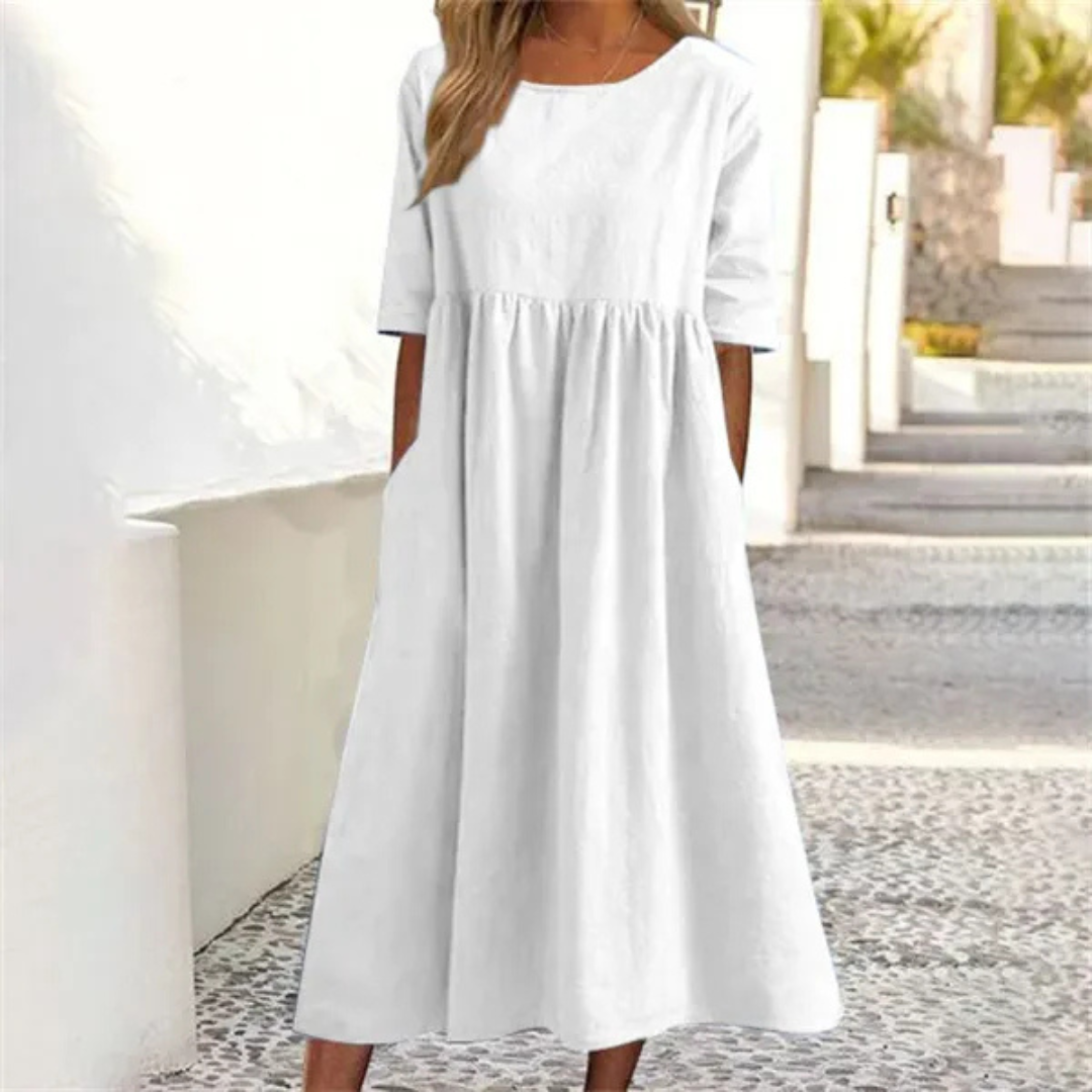 Women's Relaxed Empire Waist Midi Dress
