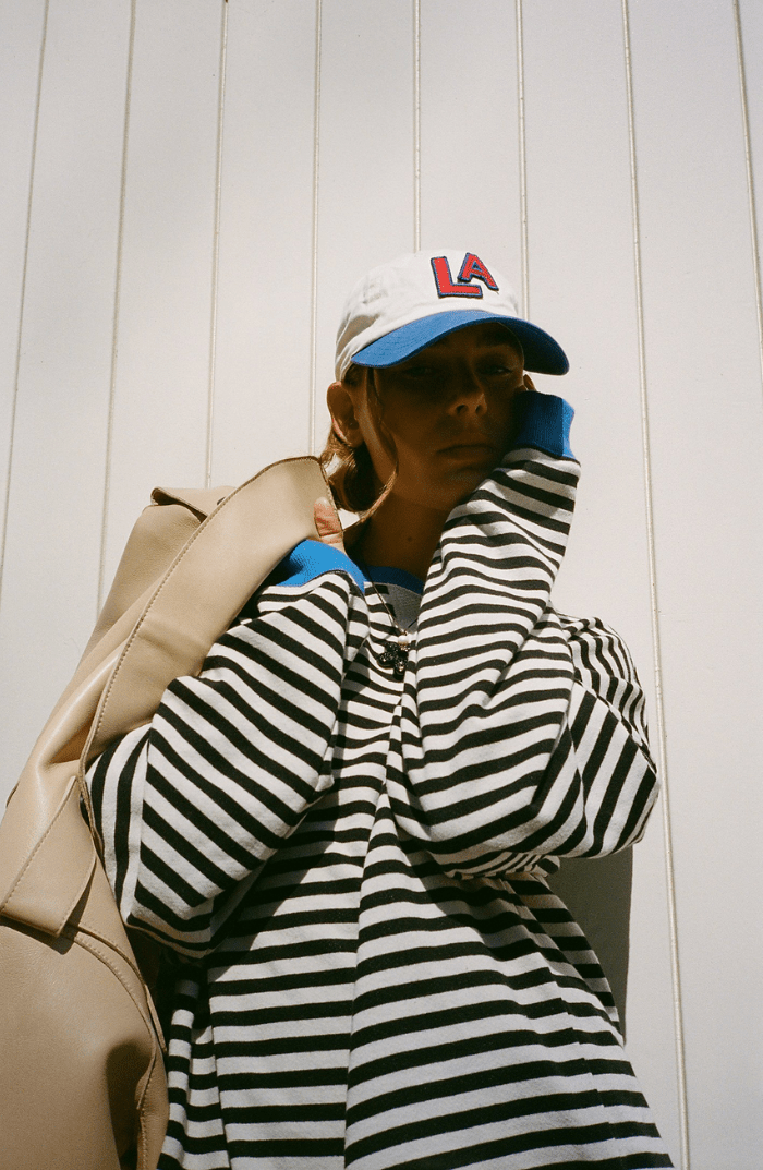 Women’s Striped Oversized Relaxed Fit Sweatshirt