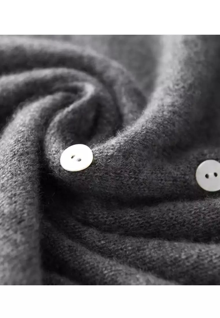 Women's Soft Knit Button V-Neck Cardigan