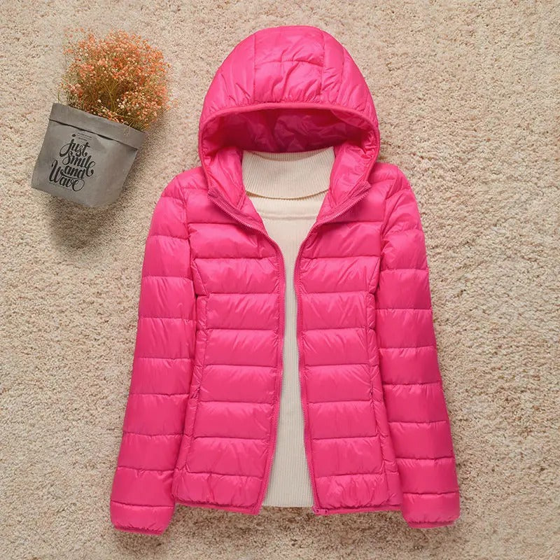 Women's Lightweight Hooded Quilted Puffer Jacket