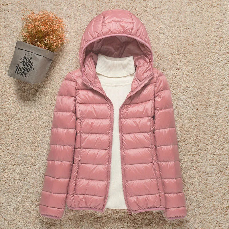 Women's Lightweight Hooded Quilted Puffer Jacket