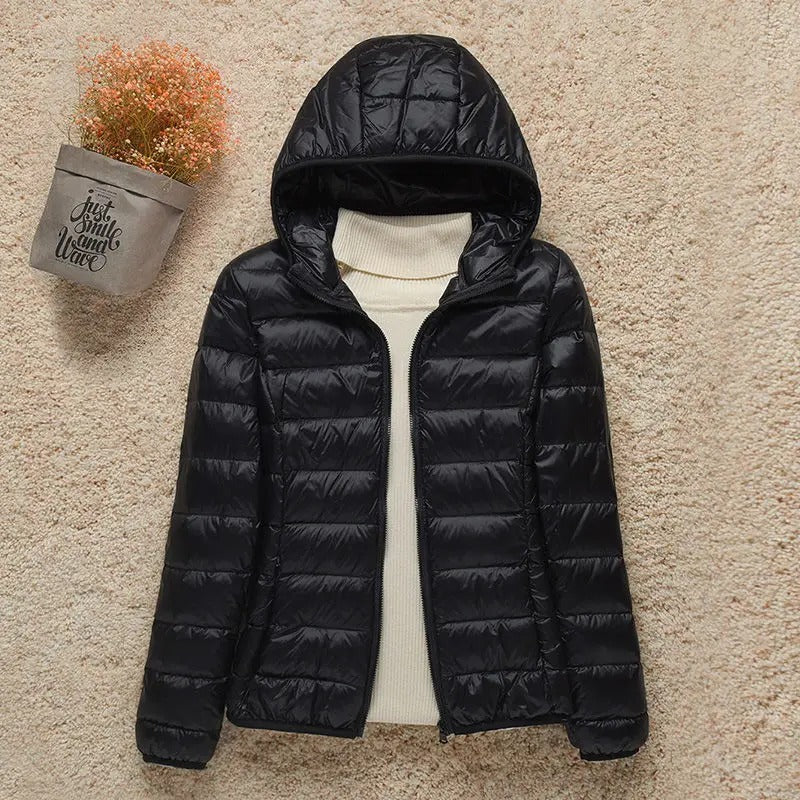 Women's Lightweight Hooded Quilted Puffer Jacket