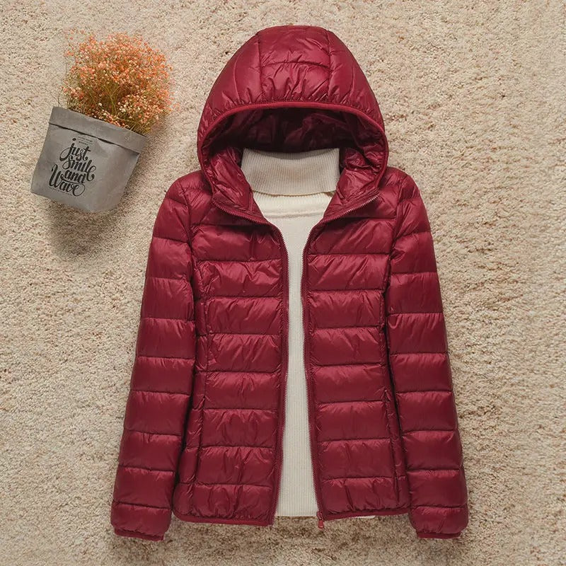 Women's Lightweight Hooded Quilted Puffer Jacket