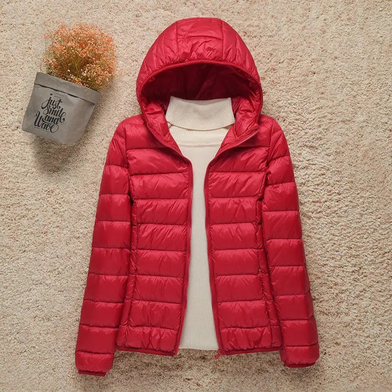 Women's Lightweight Hooded Quilted Puffer Jacket