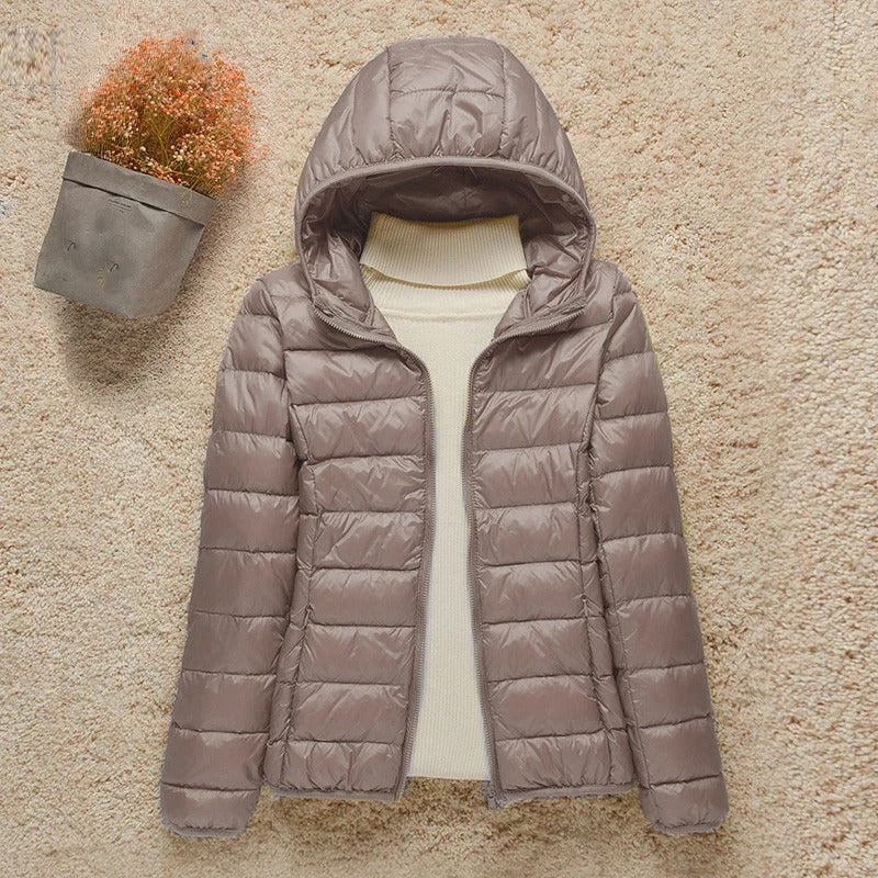Women's Lightweight Hooded Quilted Puffer Jacket
