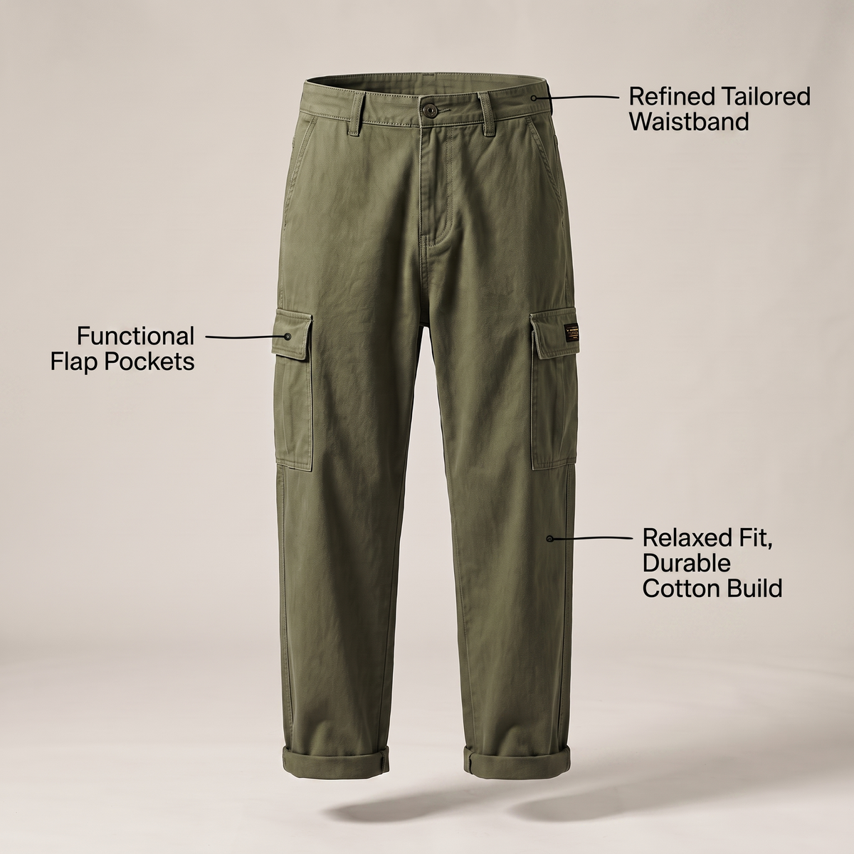 Men's Relaxed Fit Vintage Cargo Pants