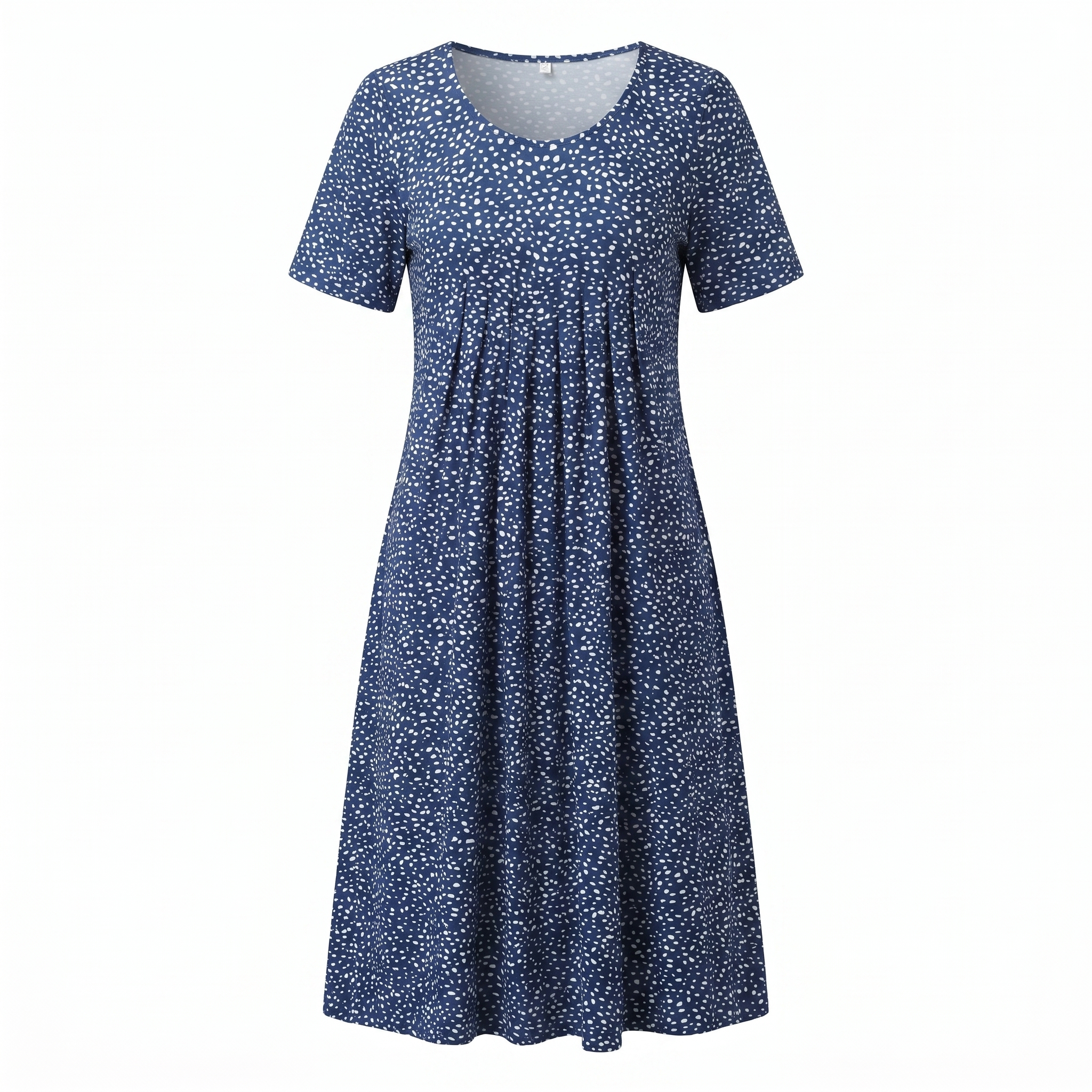 Women's Floral Print Midi Dress with Relaxed Everyday Elegance