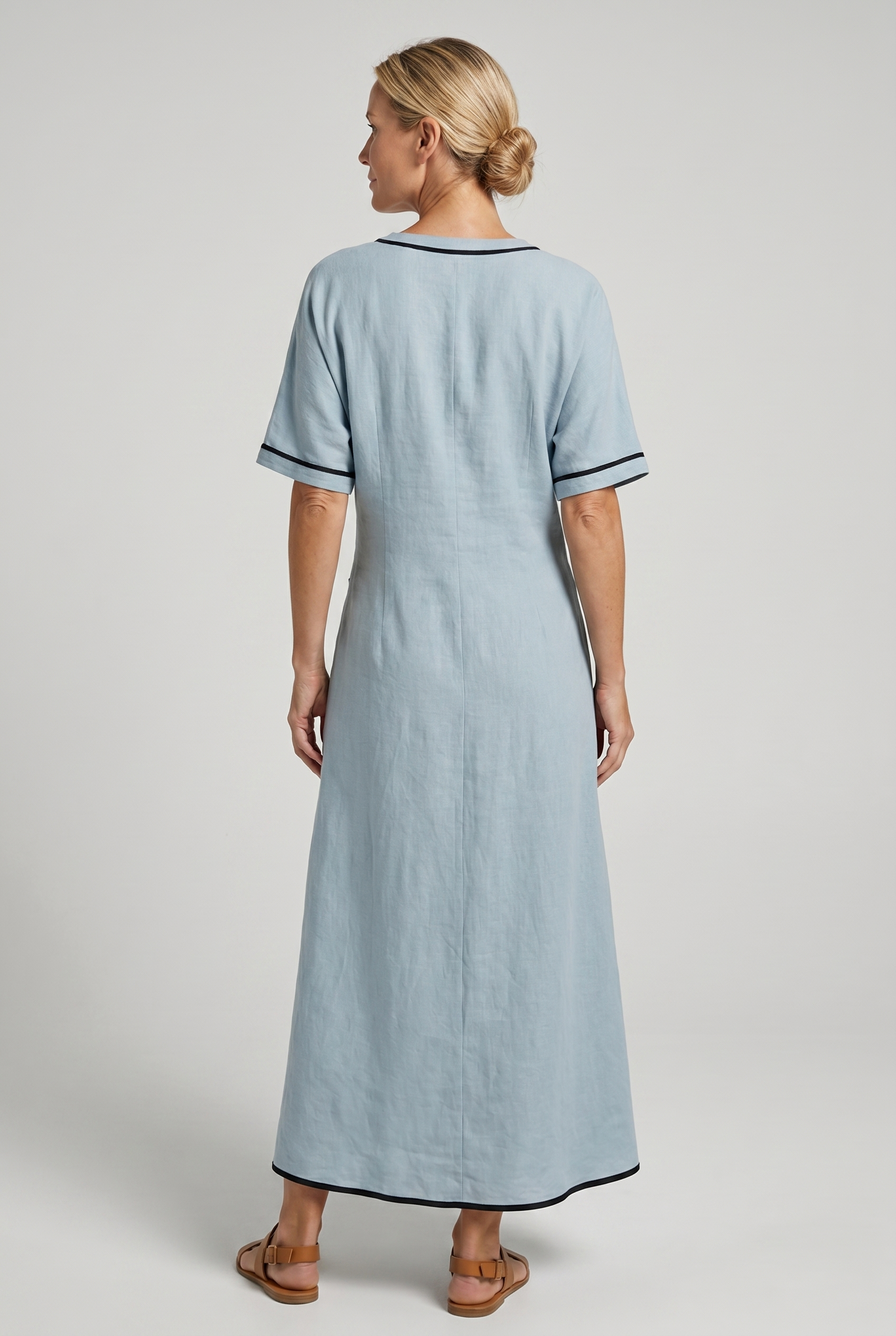 Women's Twist Front Maxi V-Neck Dress