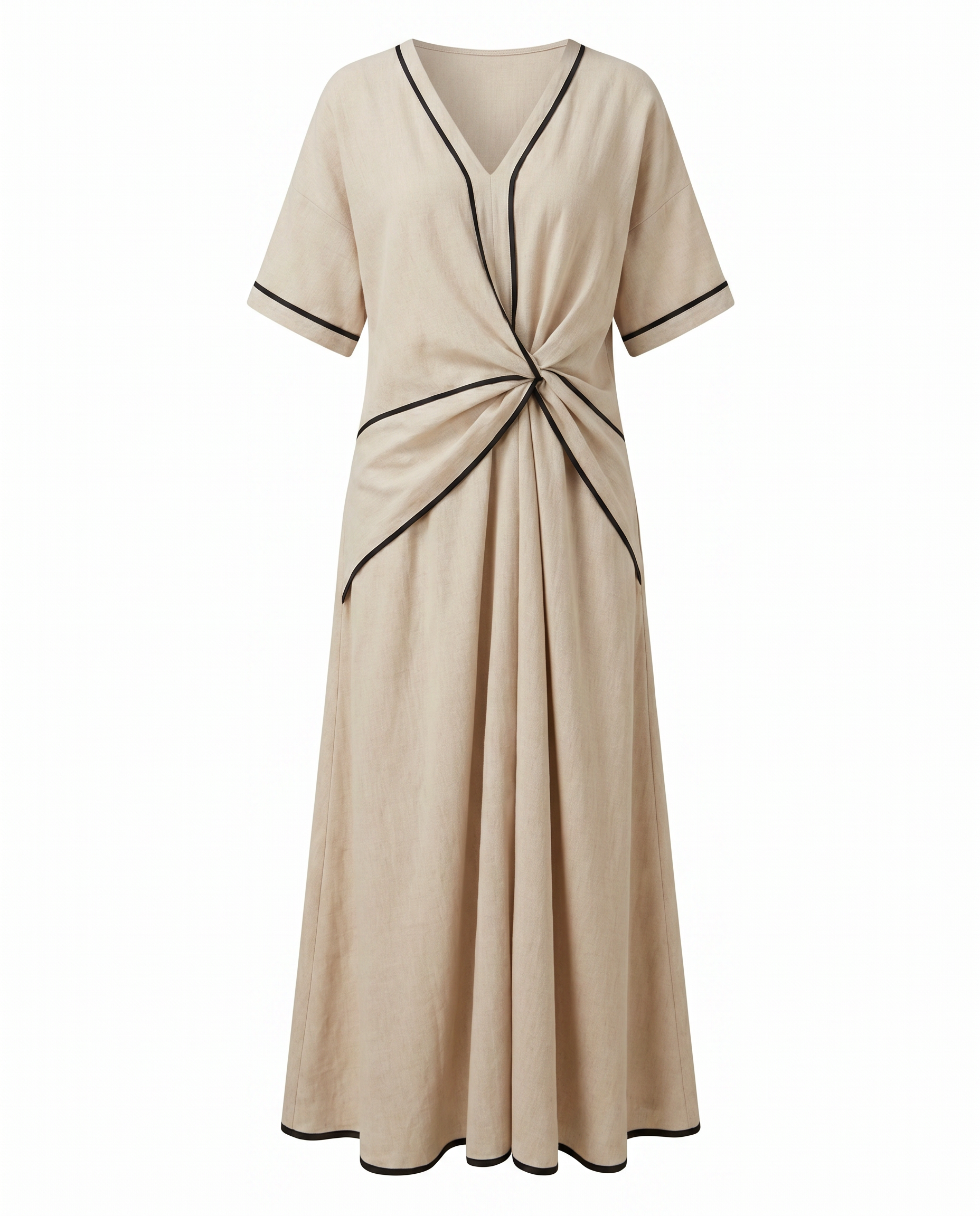 Women's Twist Front Maxi V-Neck Dress