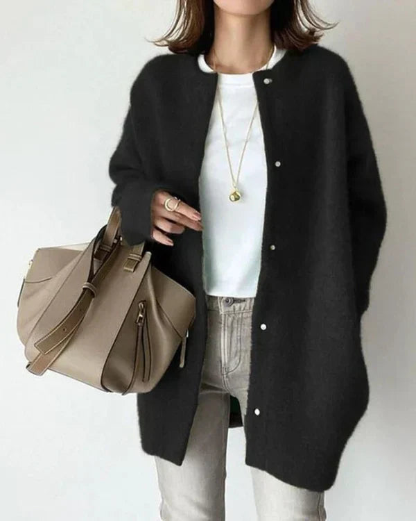 Women's Button-Up Relaxed Fit Cardigan